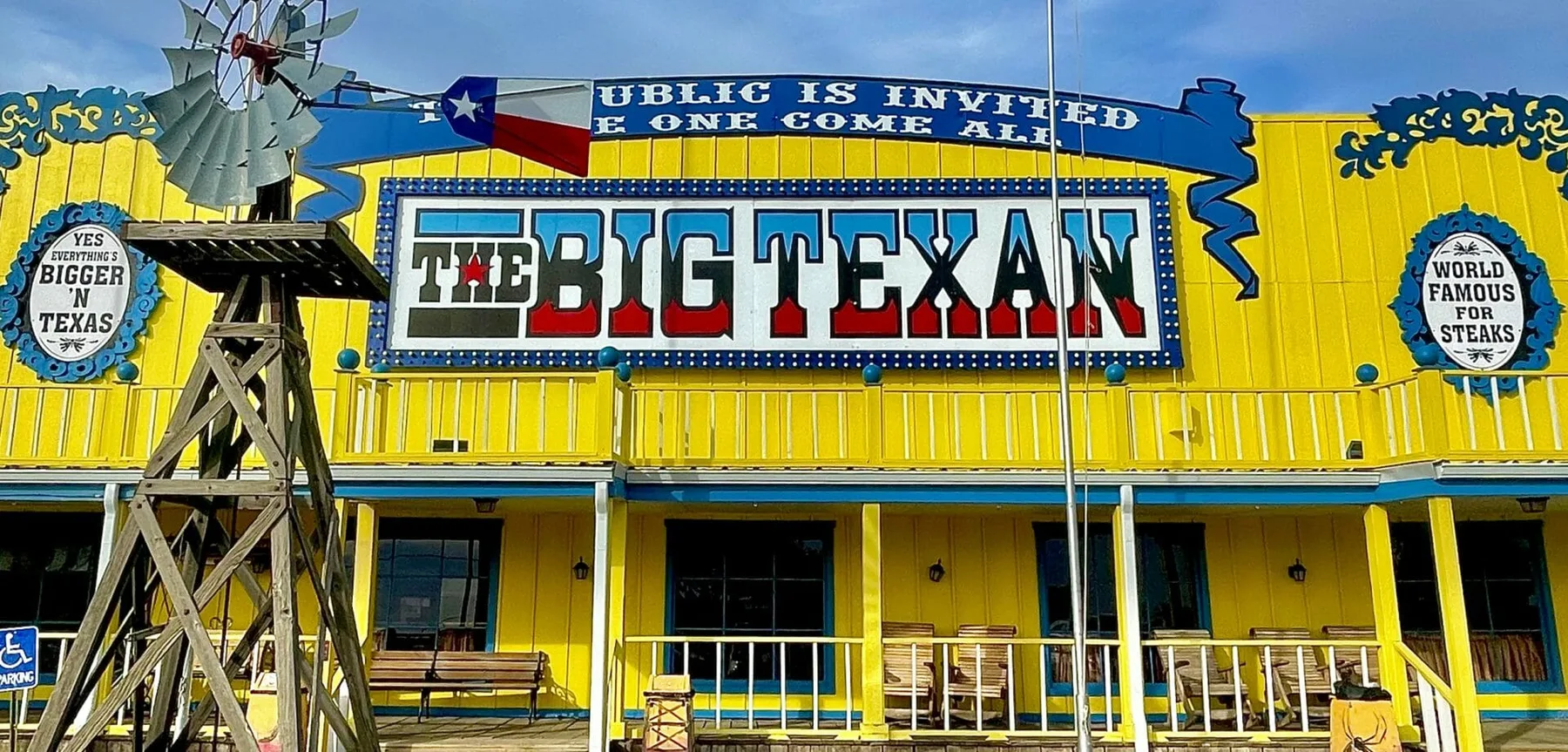 The Big Texan Steak Ranch exterior in Amarillo, Texas